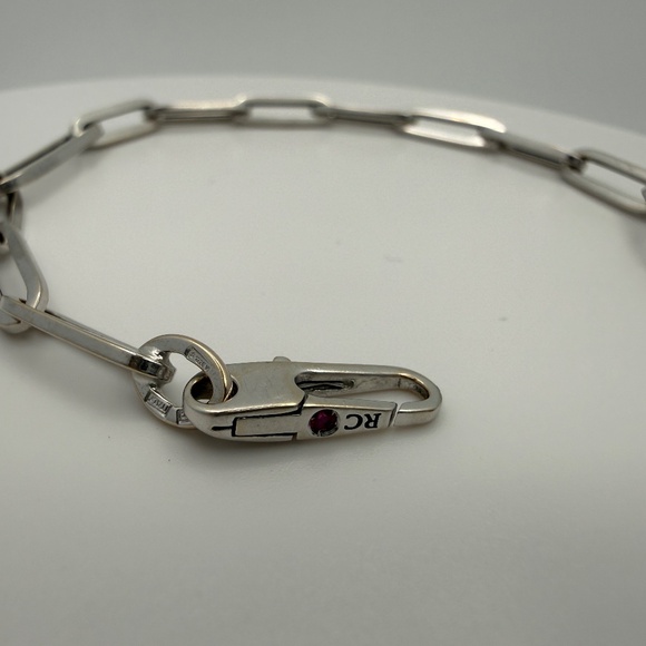 Roberto Coin 18k White Gold Paperclip bracelet, appraised for $1210 - Picture 5 of 7